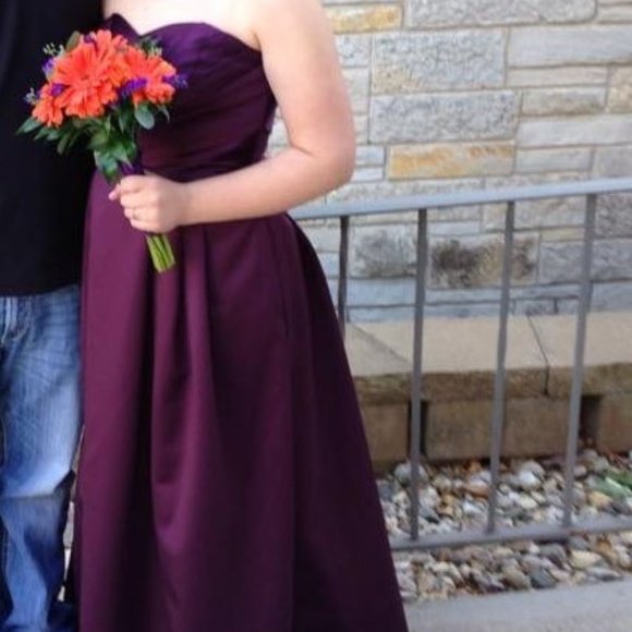 David's Bridal Plum Ball Gown - 1 - Picture 2 of 8